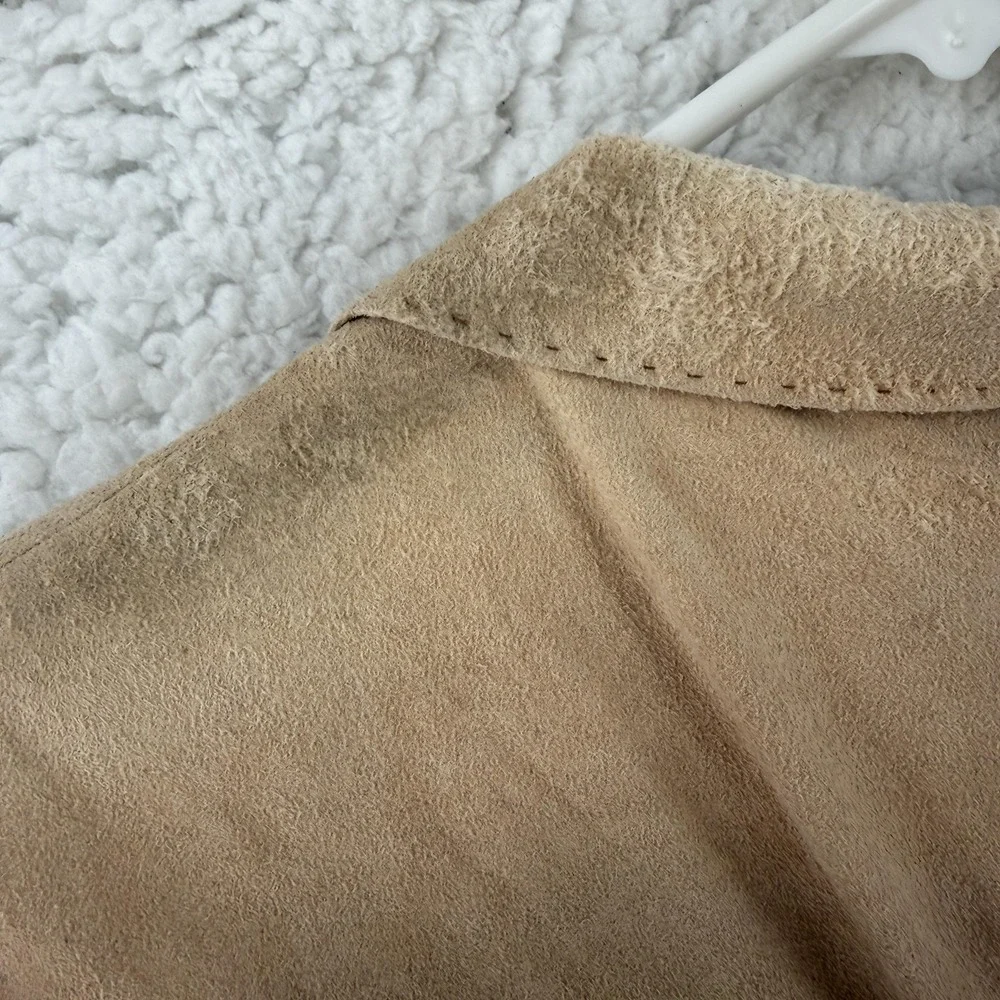 Vintage Christian Dior Sport Coat Blazer‎ Mens 40R Beige Suede USA 80s Jacket